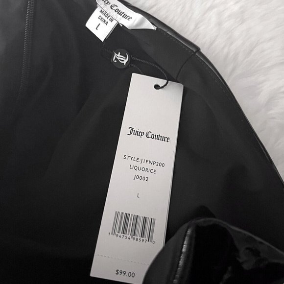 Juicy Couture Shiny Vinyl Black Faux Patent Leather Pants - Picture 5 of 5